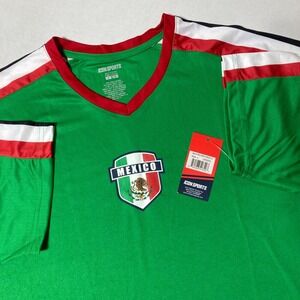 Icon Sports Mexico Soccer Futbol MLS Performance Jersey T Shirt Men's Size Large